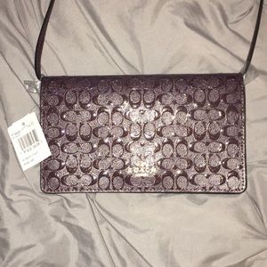 NWT COACH CROSSBODY CLUTCH FOLDOVER